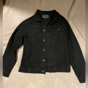 black jean jacket